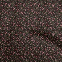 + pamučna Poplin Keper tkanina U crnoj boji s cvjetnim uzorkom u jakobinskom stilu, Uradi Sam tkanina za poplun, tiskana tkanina