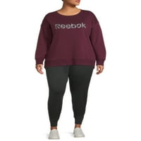 Reebok Women's Plus size Fleece Crewneck Twichirt