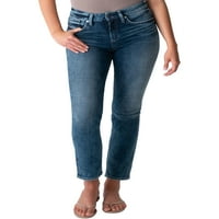 Tvrtka Silver Jeans. Ženske traperice visokog rasta s ravnim nogavicama, veličine struka 24-36