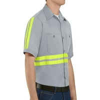 Muška pamučna radna košulja s kratkim rukavima za poboljšanje vidljivosti