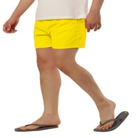 Muške kratke hlače, ljetne kratke hlače s vezicama, elastični pojas, jednobojne kratke hlače za plivanje na plaži