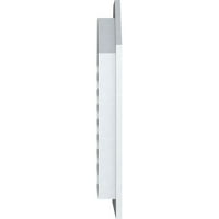 Ekena Millwork 24 W 24 H osmerogonalni gornji otvor za zabavu funkcionalan, PVC Gable oduška s 1 4 Flat Trim okvir