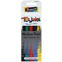 Set markera za tkanine od žakard majice od 5 boja srednji savjeti