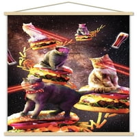 James Booker-plakat laserske mačke galaksije na cheeseburgerima s magnetskim okvirom, 22.375 34