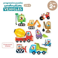 Progresivne zagonetke 2 + građevinska vozila, slagalica za malu djecu