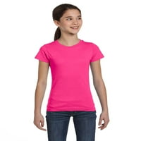 Jednobojne majice za djevojčice, pamuk, vruće ružičasti lavandin vrijesak