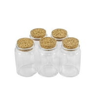 Prozirne staklene boce s čepom od 80 ml, stalak za boce od lomljivog stakla, zanatske poklon staklenke-47.70