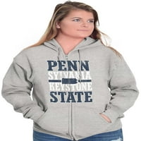 Majica s kapuljačom na munje Pennsylvania PA Keystone State Shape Muška ženska Brisco Brands 5X