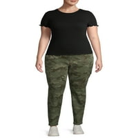 Terra & Sky Women's Plus Size Skinny teretni hlače