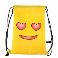 Žuto nasmiješeno lice sa srčanim očima vodootporni ruksak papuče za plažu torba lagana 501669