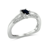Jewelersclub Sapphire Ring Birthstone Nakit - 0. Karat Sapphire 0. Nakit od srebrnog prstena od sterlinga s bijelim dijamantnim naglaskom