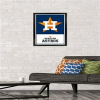 Houston Astros - zidni poster s logotipom, uokviren 14.725 22.375