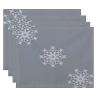 Salvete 18 14 s geometrijskim printom padajući snijeg, set od 4