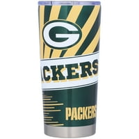 20 oz. zeleni zaljev Packers. Čaša za maskotu od nehrđajućeg čelika