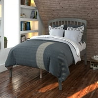 Krevet na punoj platformi s otvorenim podnožjem u sivoj boji