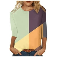 Majice s dugim rukavima za žene Rasprodaja Plus Size Ženska široka majica s printom bluza s rukavima srednje duljine Casual majica