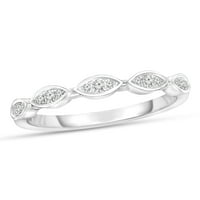 Prsten s tri dijamanta koji se mogu izgraditi. 18-karatna dvobojna Zlatna ploča od srebrnog srebra