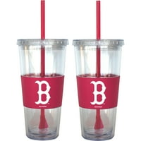Bostonska čaša od crvene i ružičaste slame