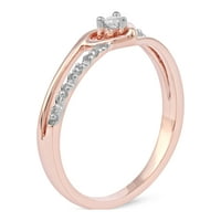 Carat T.W. Dijamantski razdvojeni dvobojni modni prsten od ruže od ruže 10kt ruže 10kt