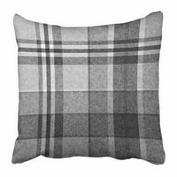 Sivi tartan crni flanel geometrijska apstrakcija Karirana boja pahuljasta Jastučnica Navlaka za jastuk