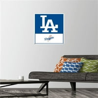 Los Angeles Dodgers - plakat s logotipom na zidu s gumbima, 14.725 22.375