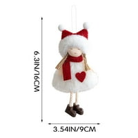 Kukičana lutka ukrasi za božićno drvce snjegović Djevojka Anđeli Setovi visećih ukrasa unutarnja blagdanska zabava sezonski dekor