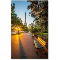 Zaštitni znak mumbo jumbo Ludo jutarnje svjetlo Pariza ulje na platnu Mathieu Rivrina