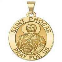 Medalja Svetog Foka ovalnog oblika veličine novčića, izrađena od 14k čvrstog žutog zlata