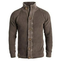 Muški jesen / zimski kaput Camo Moda Prugasti retro trend pleteni džemper dugih rukava Termalni široki kaput Plus veličine veliki