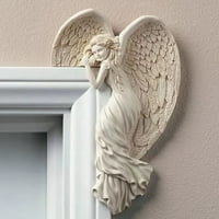 Anđeoski ukras na okviru vrata s krilima, obrt od retro smole za uređenje doma