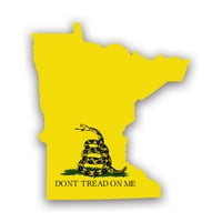 Naljepnica zastave države Minnesota u obliku Gadsdena - samoljepljivi vinil-otporan na vremenske uvjete-Proizvedeno u SAD-u-mi ne