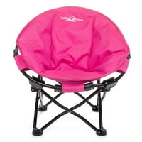 Za odrasle u zatvorenom i na otvorenom udobna lagana čvrsta stolica s torbicom za nošenje, ružičasta, mala