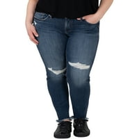 Tvrtka Silver Jeans. Ženske uske traperice srednje veličine plus srednje veličine