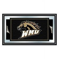 Uokvireno ogledalo s logotipom i maskotom Sveučilišta Zapadni Michigan