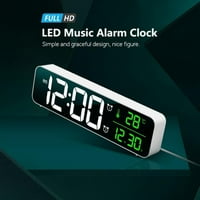 Veliki digitalni alarmi s LED osvjetljenjem za spavaću sobu s odgodom, dvostrukim satom, paketom punjača i prigušivačem