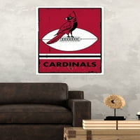Arizona Cardinals - zidni poster s retro logotipom, 22.375 34