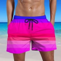 Muške kratke hlače sportske casual gradijentne kratke hlače s džepovima, hlače za plažu s elastičnim strukom, rasprodaja 6 inča