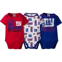 New York Giants Boys Boys set kratkih rukava, 3-pack