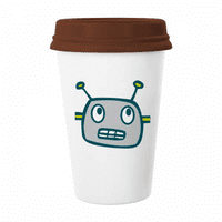 Svemir i vanzemaljski Sivi Robot šalica za kavu staklena keramička šalica za kavu s poklopcem
