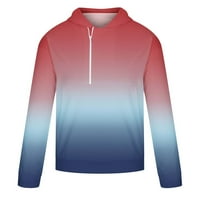 Na prodaju Dukserice za muškarce za slobodno vrijeme, Sport, Fitness, pulover s kapuljačom s patentnim zatvaračem i gradijentnim