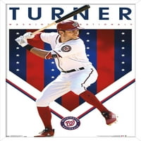 Trends International MLB Washington Nationals - Trea Turner Wall Poster 14.725 22.375 Bijela uokvirena verzija