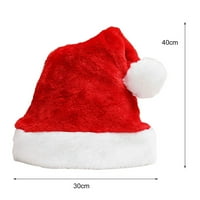 Plišani Božićni šešir mekana udobna svijetla boja Božićni šešir festivalski dekor