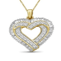 Jewelersclub ogrlica srca s 1. karata bijeli dijamanti