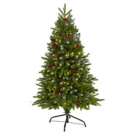 Gotovo prirodni bistri prelitni vođeni raznim bojama blagdanska smreka božićno drvce, 4 '