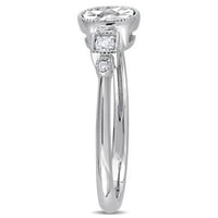 Carat T.W. Dijamant 10kt bijelog zlata Art Deco prsten