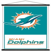 Miami Dolphins - Poster zida logotipa s magnetskim okvirom, 22.375 34
