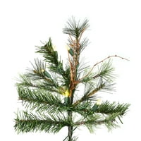 Tanko umjetno božićno drvce od miješanog rustikalnog bora od 7,5 Stopa, topla bijela LED svjetla