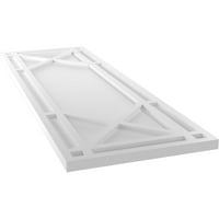 Ekena Millwork 15 W 27 H True Fit PVC Bungalow Fix Fix Mount Thutters, Nedovršeno