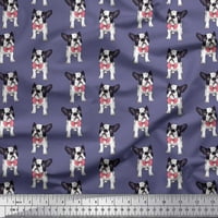 Pamučna Poplin tkanina U obliku mašne i psa bostonskog terijera širokog dvorišta
