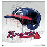 Atlanta Braves - plakat kaciga za kacigu, 22.375 34